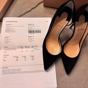 Louboutin Iriza 100 Veau Velours Black